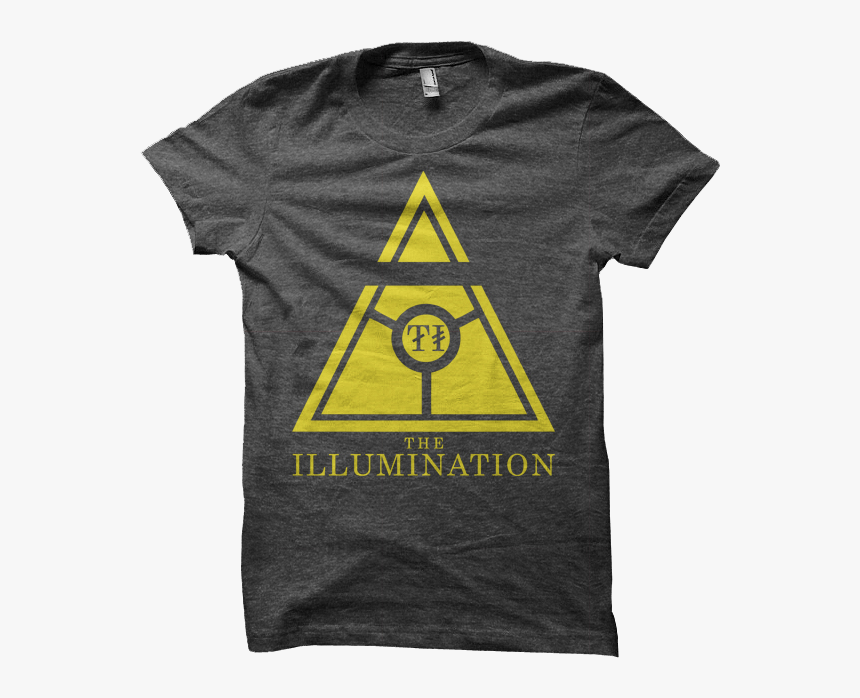 Image Of Yellow Triangle Charcoal T-shirt, HD Png Download, Free Download