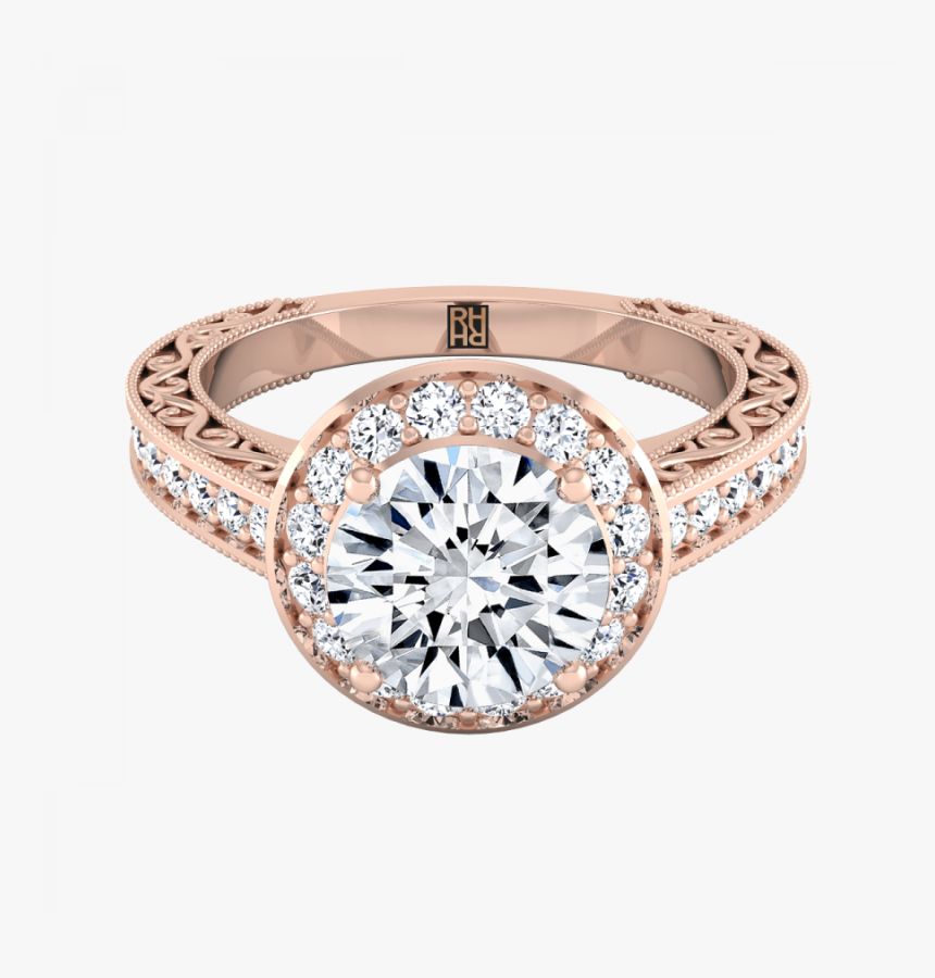 Diamond Pave Engagement Rings, HD Png Download, Free Download