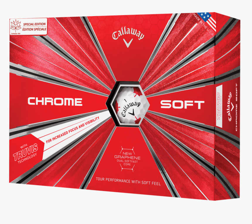 2018 Chrome Soft Truvis Maple Leaf Golf Balls - Callaway Truvis Box, HD Png Download, Free Download