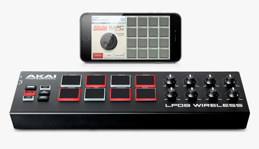 Akai Professional Lpd8 Wireless Pad Controller, HD Png Download, Free Download