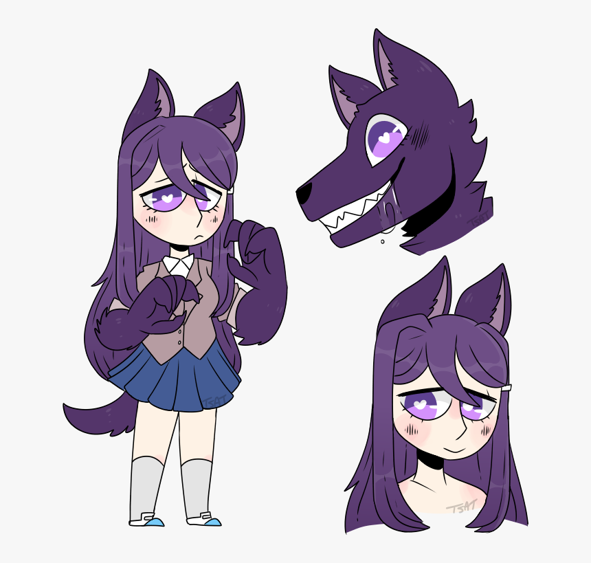 弘 7sht Purple Mammal Violet Vertebrate Horse Like Mammal - Doki Doki Literature Club Monster, HD Png Download, Free Download