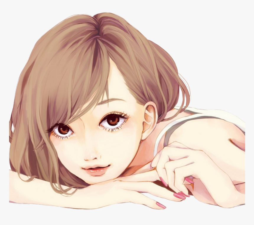 Ftestickers Girl Portrait Anime Watercolor - Innocent Dp For Girl