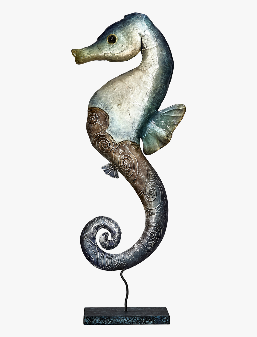 Metal And Capiz Seahorse Statue -17" - Statue, HD Png Download, Free Download