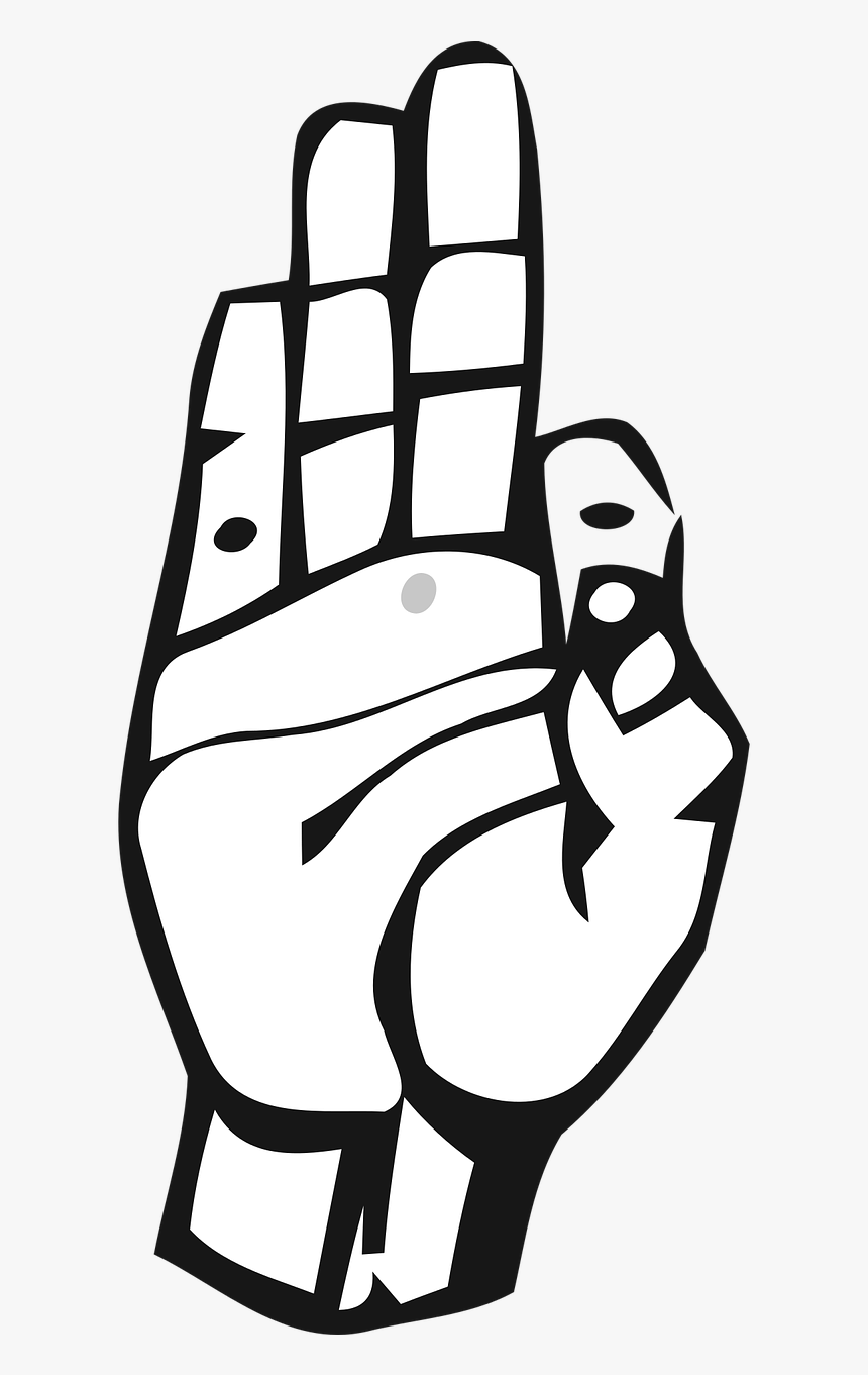 Sign Language F Vector, HD Png Download, Free Download