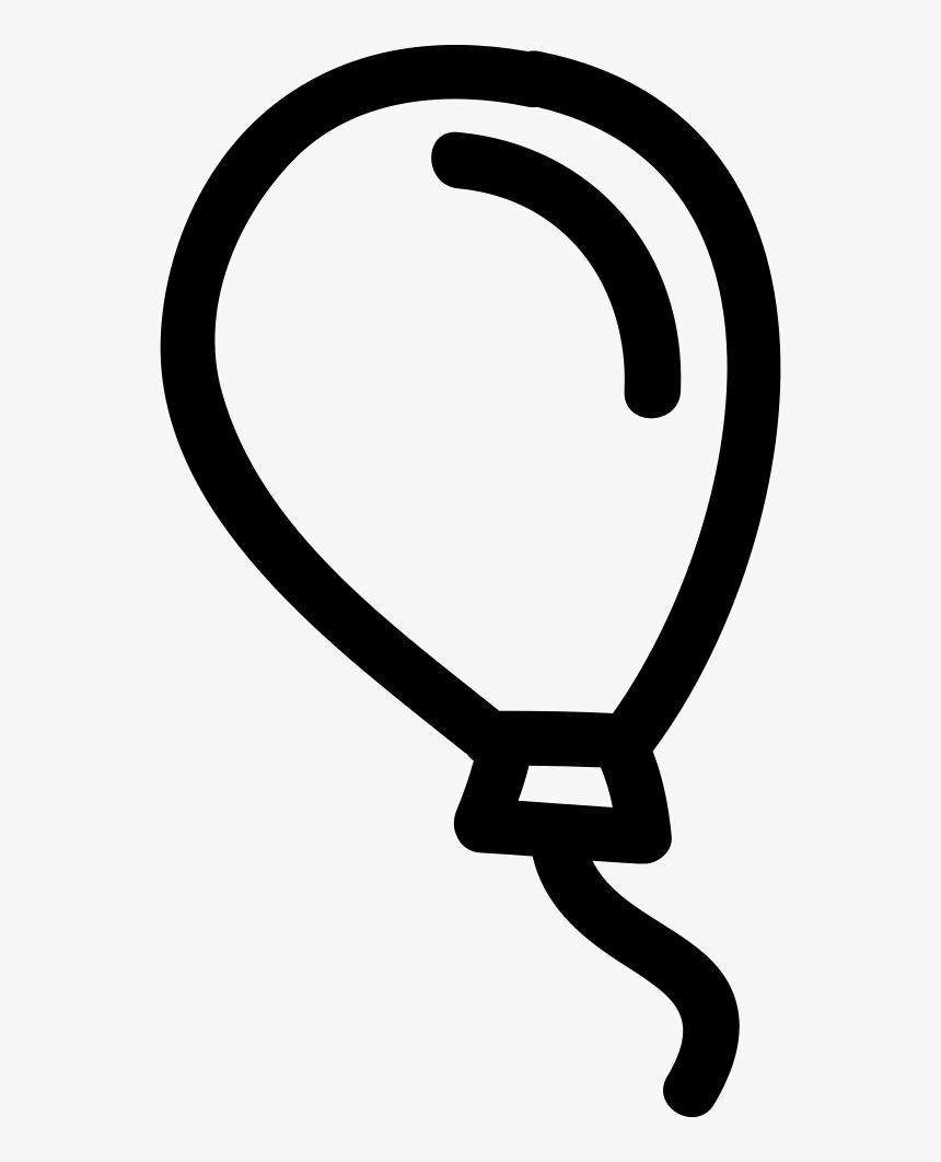 Balloon Hand Drawn Outline - Icon, HD Png Download, Free Download