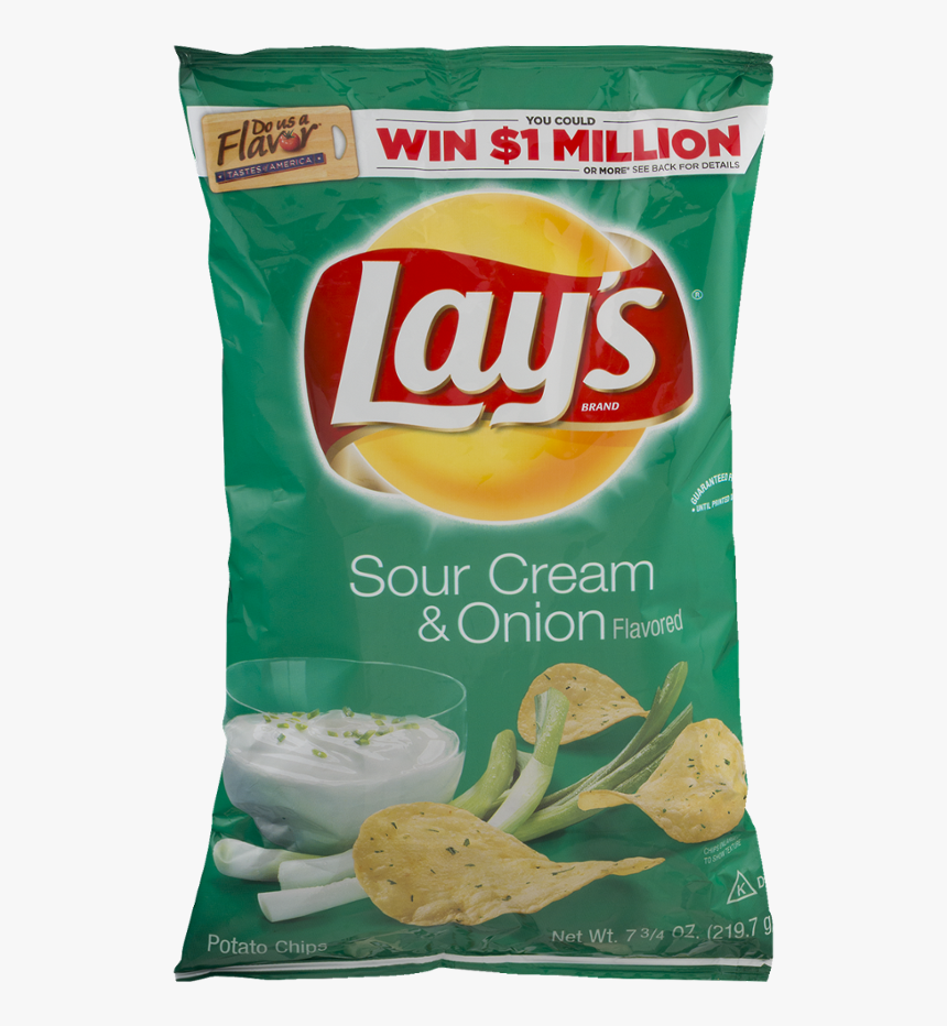 Lay"s Sour Cream & Onion Potato Chips, - Sour Cream And Onion Lays Chips, HD Png Download, Free Download