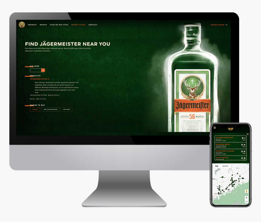 Jagermeister Custom Store Locator - Jägermeister, HD Png Download, Free Download