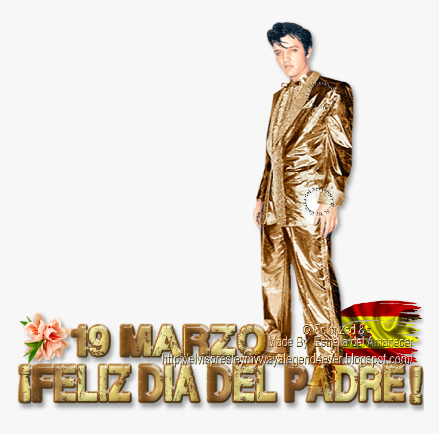 Transparent Feliz Dia Del Padre Png - Elvis Gold Lame Suit, Png Download, Free Download