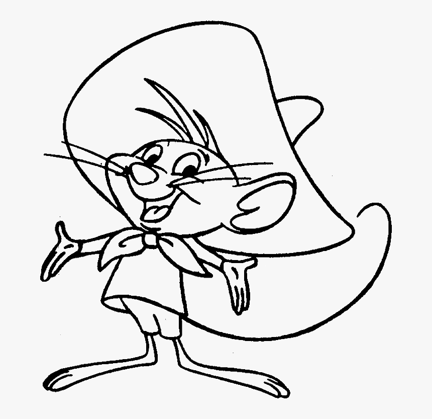 Speedy Gonzales Black & White, HD Png Download, Free Download