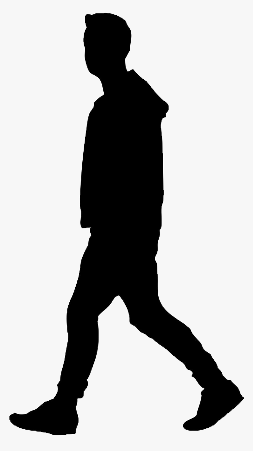 #shadow #man #walking #madewithpicsart #picsart #freetoedit - Figure Silhouette Walking, HD Png Download, Free Download