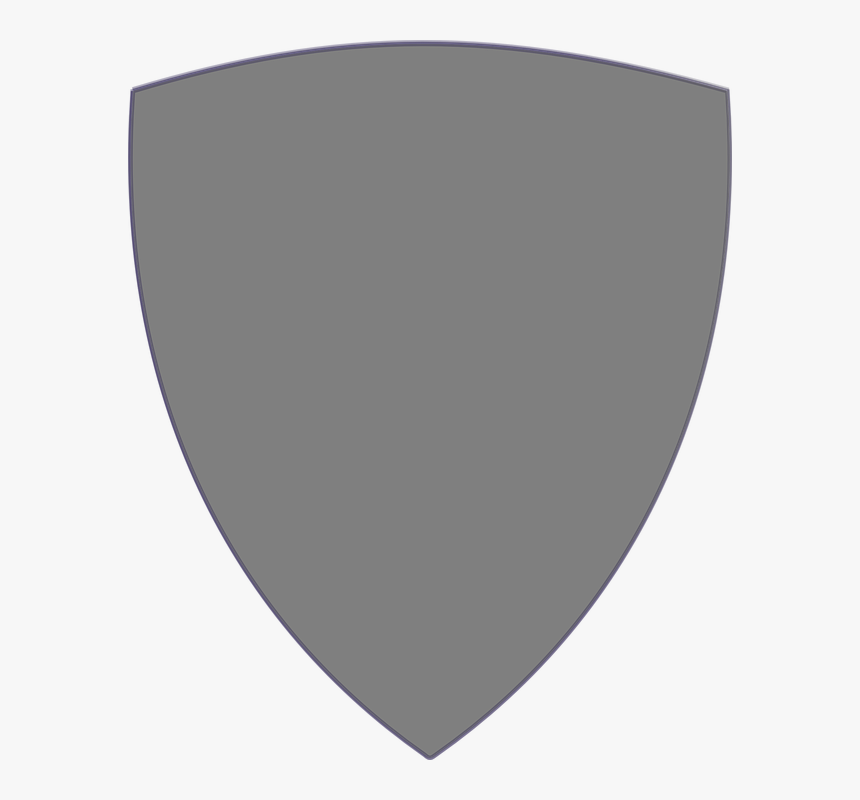 Shield, Grey, Plain, Protect, Defend, Defense - Escudo Gris Png, Transparent Png, Free Download