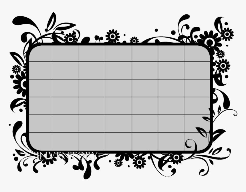 Download Flower Border Designs Black And White , Png Download ...