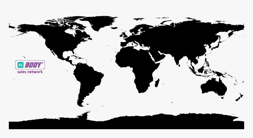 Globe Map Black White, HD Png Download, Free Download