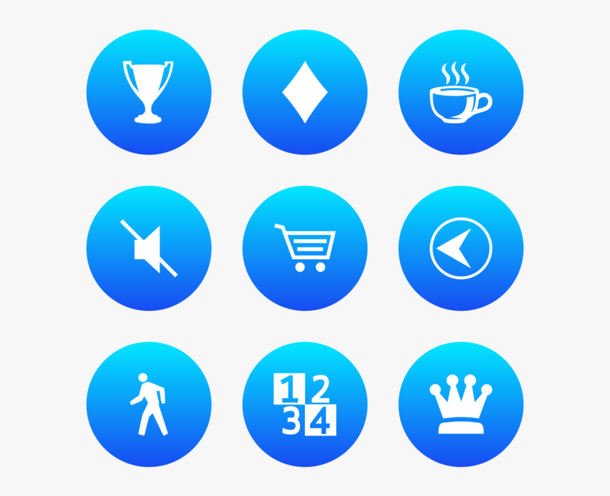 Classica Icon In Style Flat Circle White On Ios Blue - Emblem, HD Png Download, Free Download