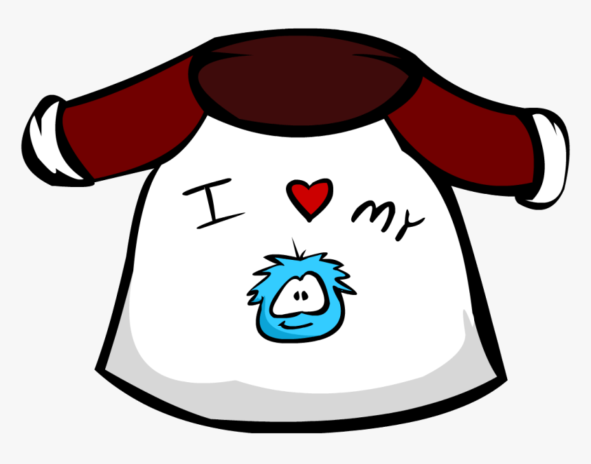 Shirts Clipart Old Tshirt - Club Penguin I Love Puffle T Shirt, HD Png Download, Free Download