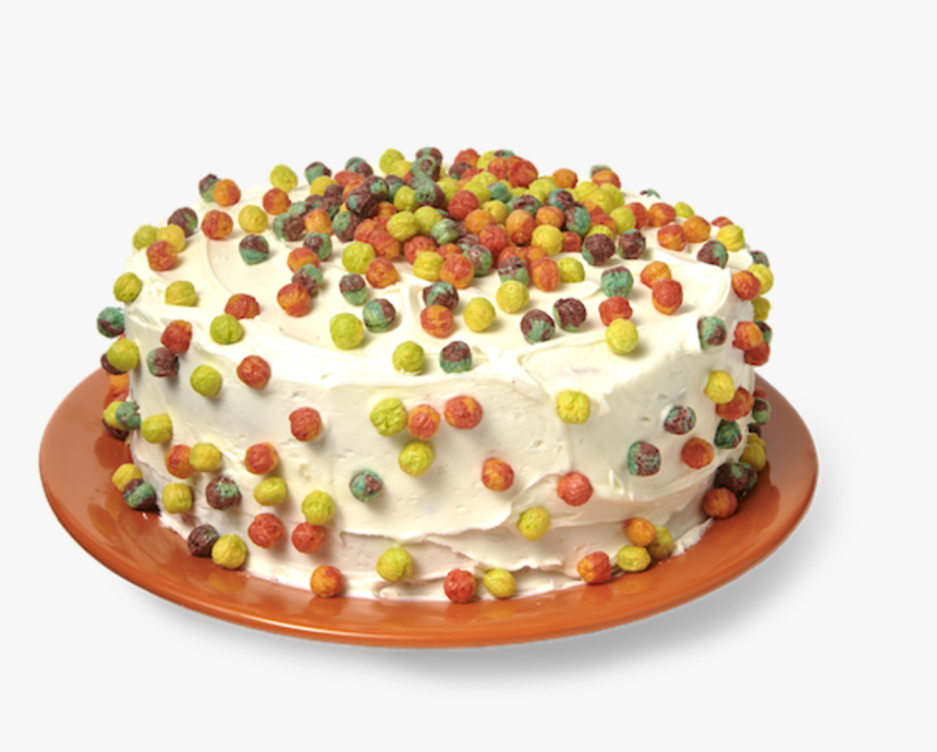 Fruity Crunch Cake With Trix Or Fruity Pebbles - Fruit Cake, HD Png Download, Free Download