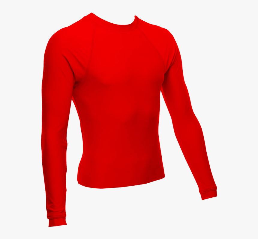 Unisex Long Sleeve Rash Guard, Red - Rashguard Clipart, HD Png Download ...