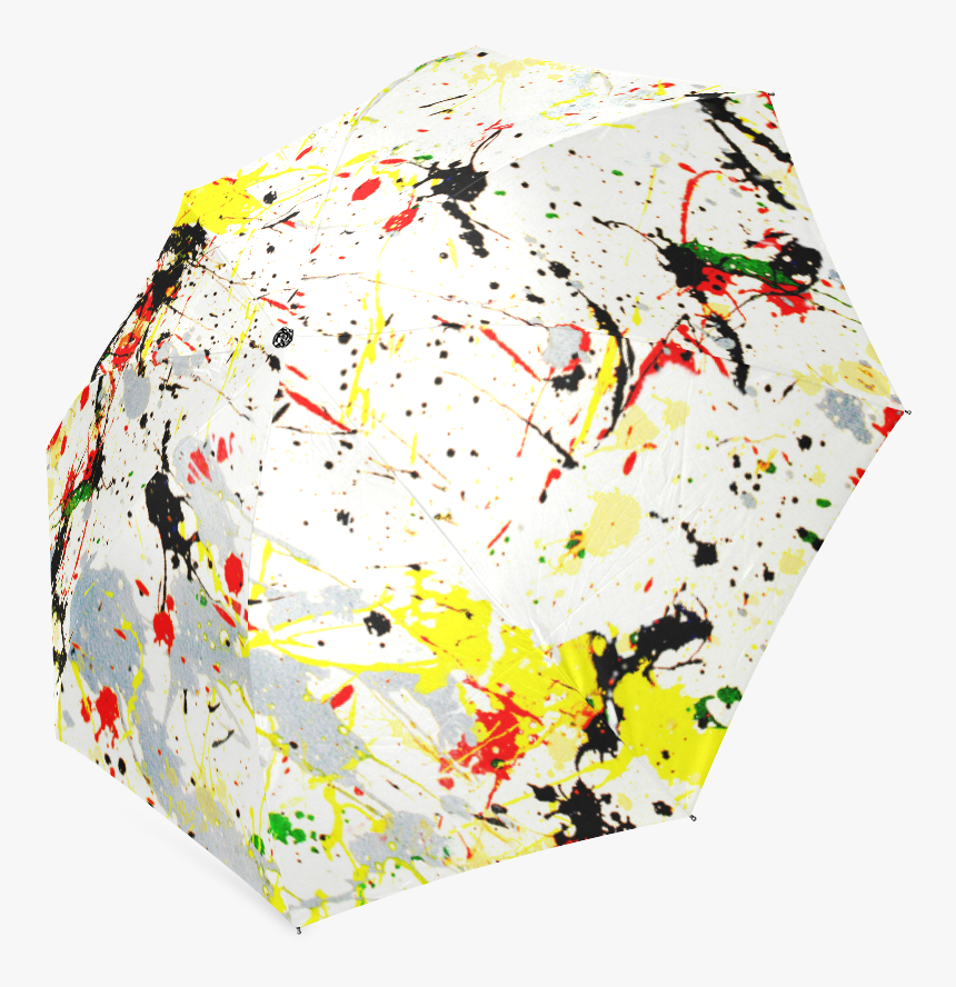 Yellow & Black Paint Splatter Foldable Umbrella - Illustration, HD Png Download, Free Download