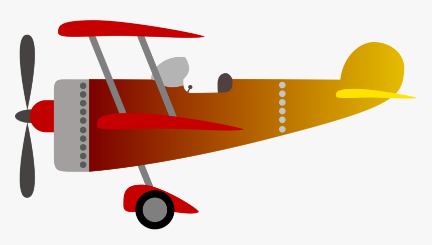 Propeller Driven Aircraft,angle,biplane - Clip Art Biplane, HD Png Download, Free Download