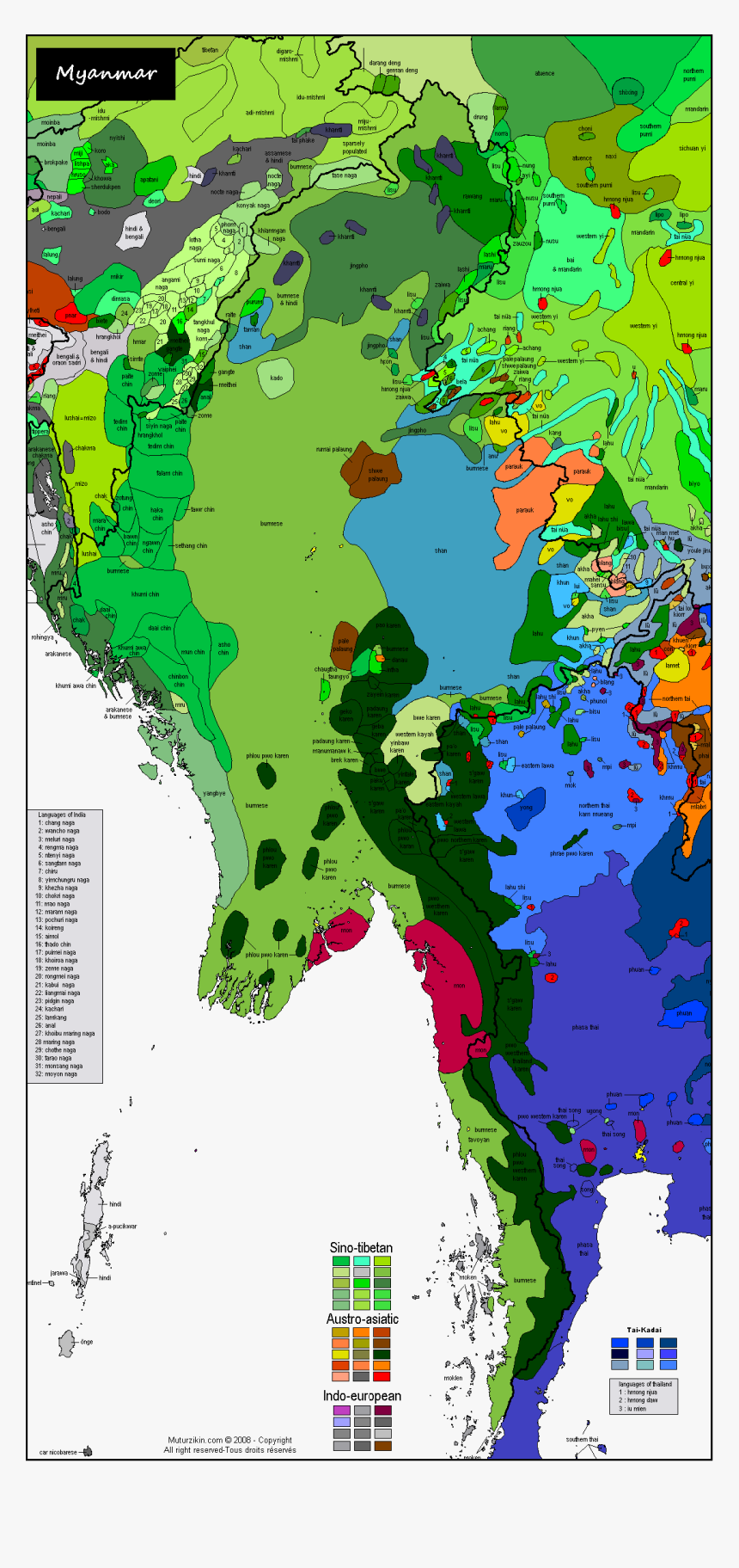 Language Map Of Southeast Asia, HD Png Download, Free Download