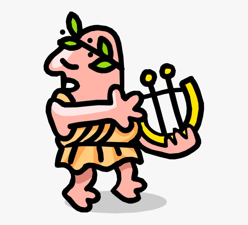 Vector Illustration Of Caesar Plays His Lyre Musical - Vector Graphics, HD Png Download, Free Download