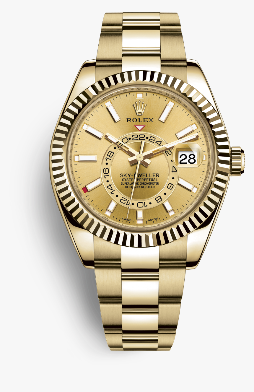 Sky-dweller Oyster, 42 Mm, Yellow Gold - Rolex Sky Dweller All Gold, HD Png Download, Free Download