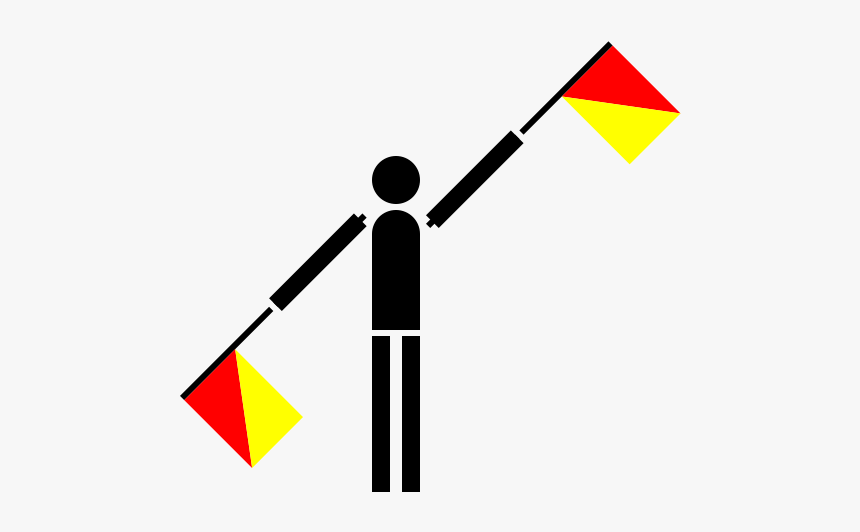 Semaphore Lima Png Clip Arts - Semaphore L, Transparent Png, Free Download