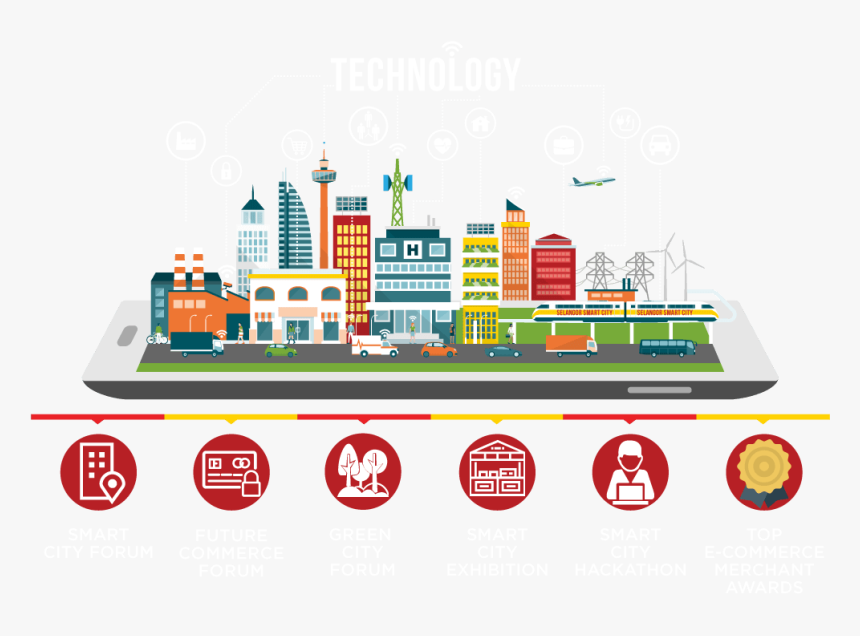 Smart City Technology Png, Transparent Png, Free Download