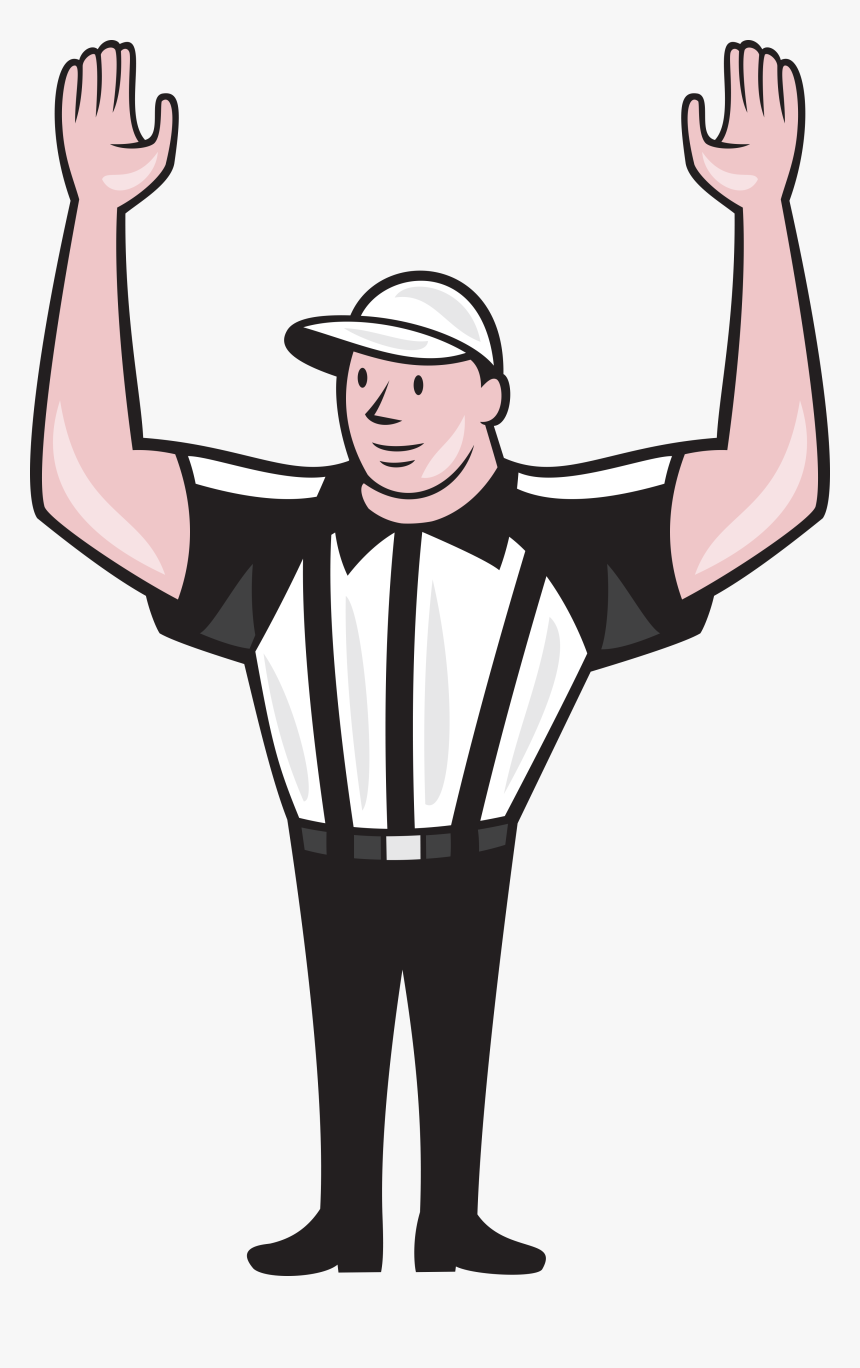 Football Touchdown Ref Download - Football Referee Cartoon, HD Png Download, Free Download