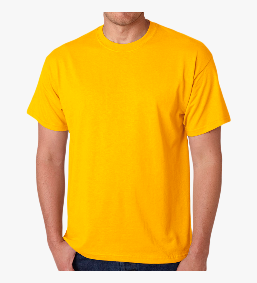 Light Blue Gildan Shirt - Yellow Orange Tshirt Png, Transparent Png, Free Download