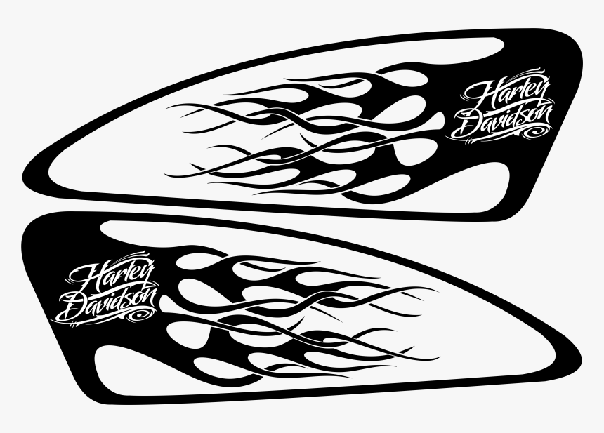 Harley Decals Airbrush Gas Tank Stencils Vinyl - Motorcycle Gas Tank Stencil, HD Png Download, Free Download