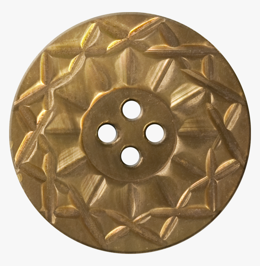 Button With Twelve-pointed Intertwining Border, Gold - Circle, HD Png Download, Free Download