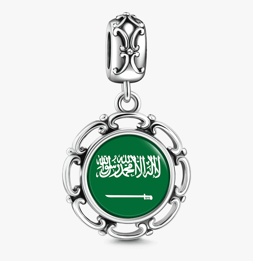 Saudi Arabia Flag Dangle Charm Silver"
 Class= - Soufeel, HD Png Download, Free Download