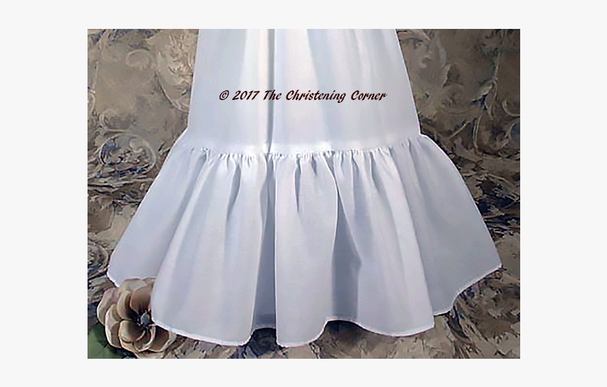 Toddlers Ruffled Slip For Vintage Christening Gowns - Satin, HD Png Download, Free Download