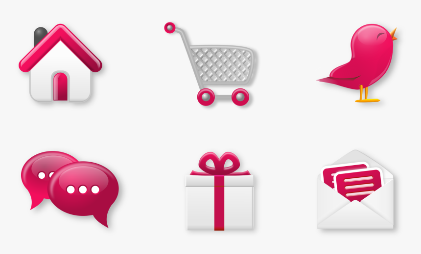 Icon Set Pink Clip Arts, HD Png Download, Free Download