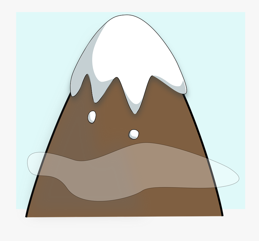 Montaña, Nube, Niebla, Arriba, Snow, Brown, Cielo - Brown Mountain Clipart, HD Png Download, Free Download