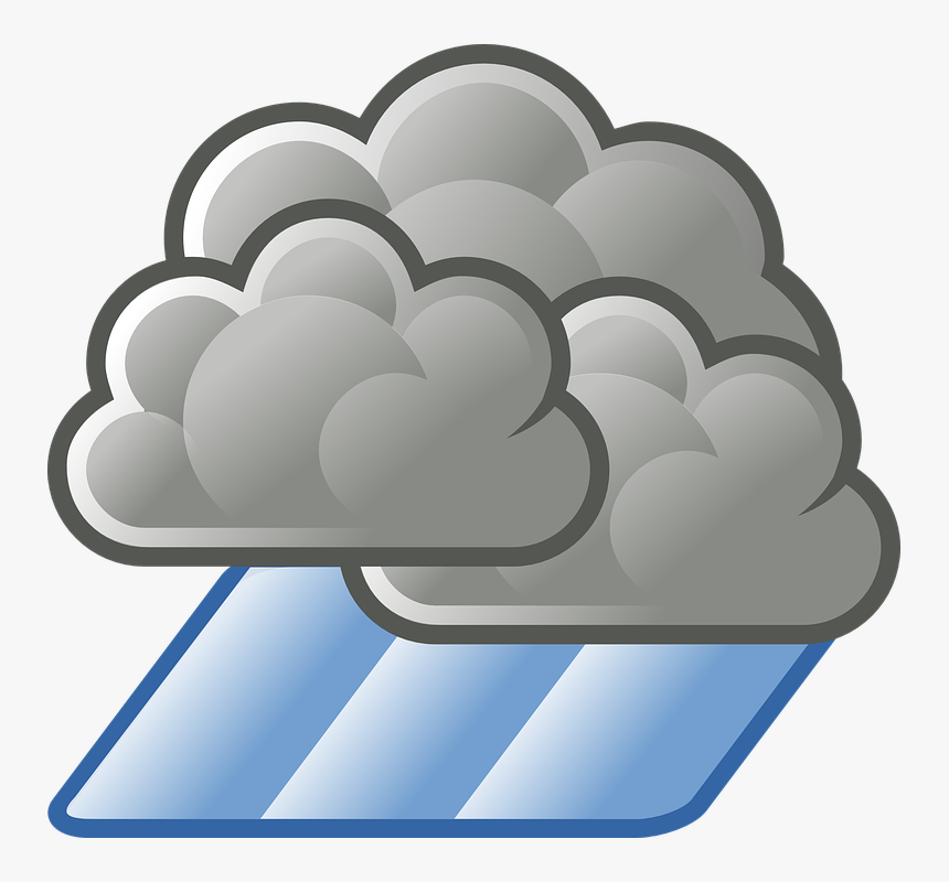 Heavy Rain, La Lluvia, Niebla, Nublado, Lluvias, Gotas - Weather Symbols Thunderstorm, HD Png Download, Free Download