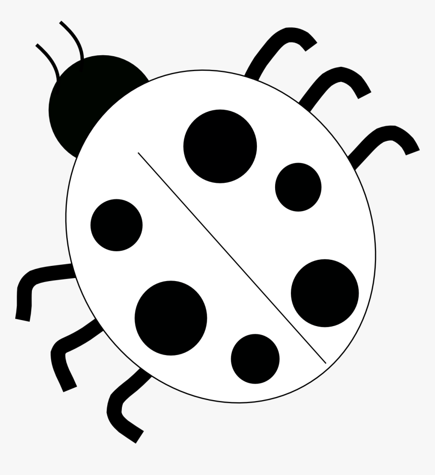 Lady Bug Png - Lady Bug Black And White Clipart, Transparent Png, Free Download