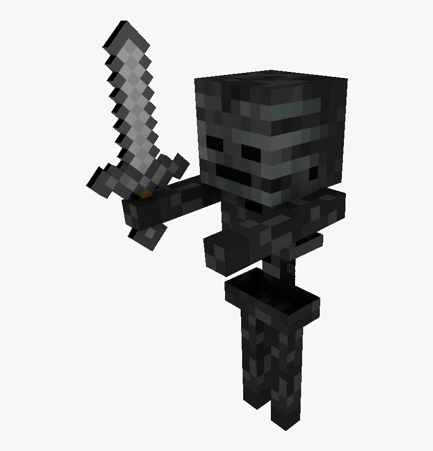 The Wither Is The Seccond Boss Mob Added To The Game - Minecraft Wither Skeleton Png, Transparent Png, Free Download