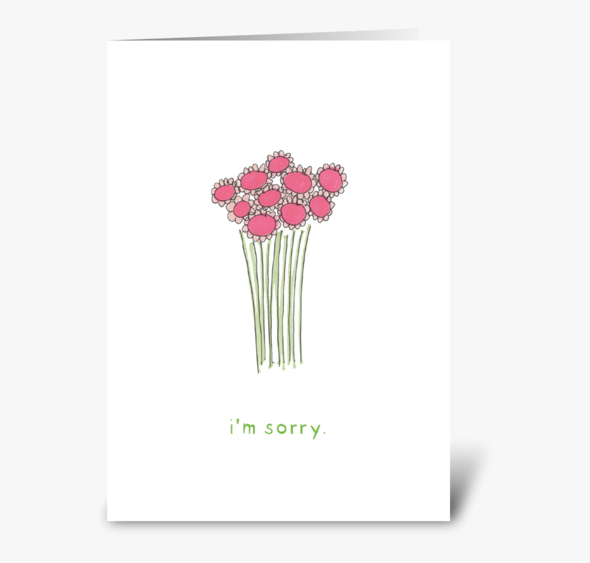 Pink Daisy-i"m Sorry Greeting Card - Im Sorry Card Design, HD Png Download, Free Download