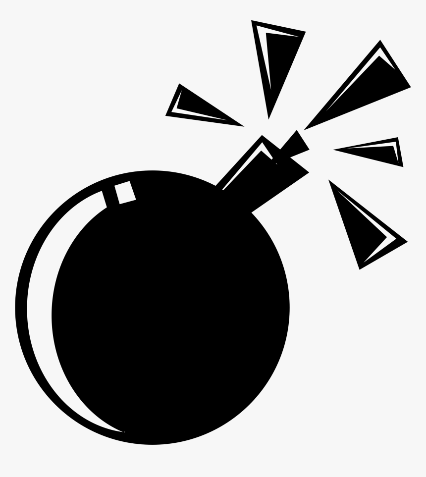 Bomb Panda Free Images - Bomb Black And White, HD Png Download, Free Download