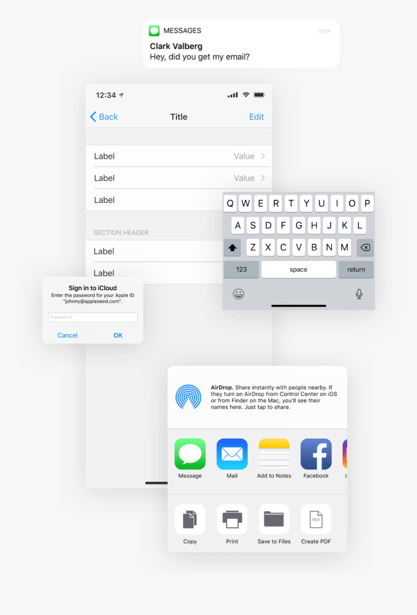 Ios Ui Kit Invision Studio, HD Png Download - kindpng