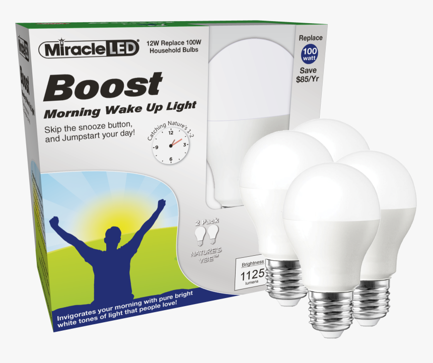 Miracle Led Boost Morning Wake Up Led Light Bulb, - Vitamin D Light Bulb, HD Png Download, Free Download