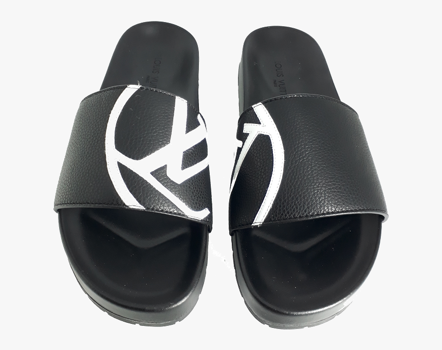 Louis Vuitton Black Slide - Louis Vuitton Flip Flop Palm, HD Png Download, Free Download