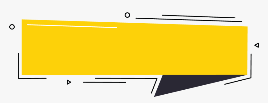Download Yellow Banner With Black Down Right Abstract - Banner Yellow