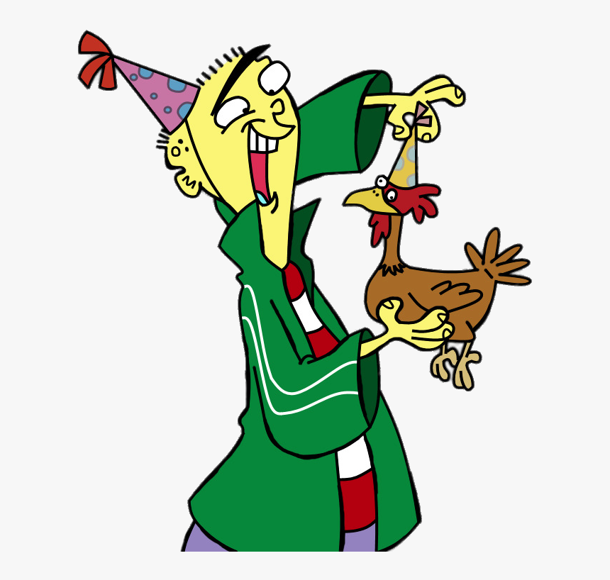 Ed With Party Chicken - Ed Edd Eddy Pollos, HD Png Download, Free Download