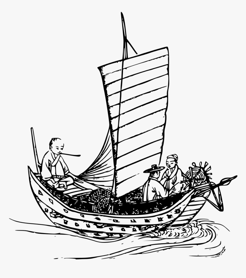 Viking Ship Clipart Galley - Boat In Water Drawing Png, Transparent Png, Free Download