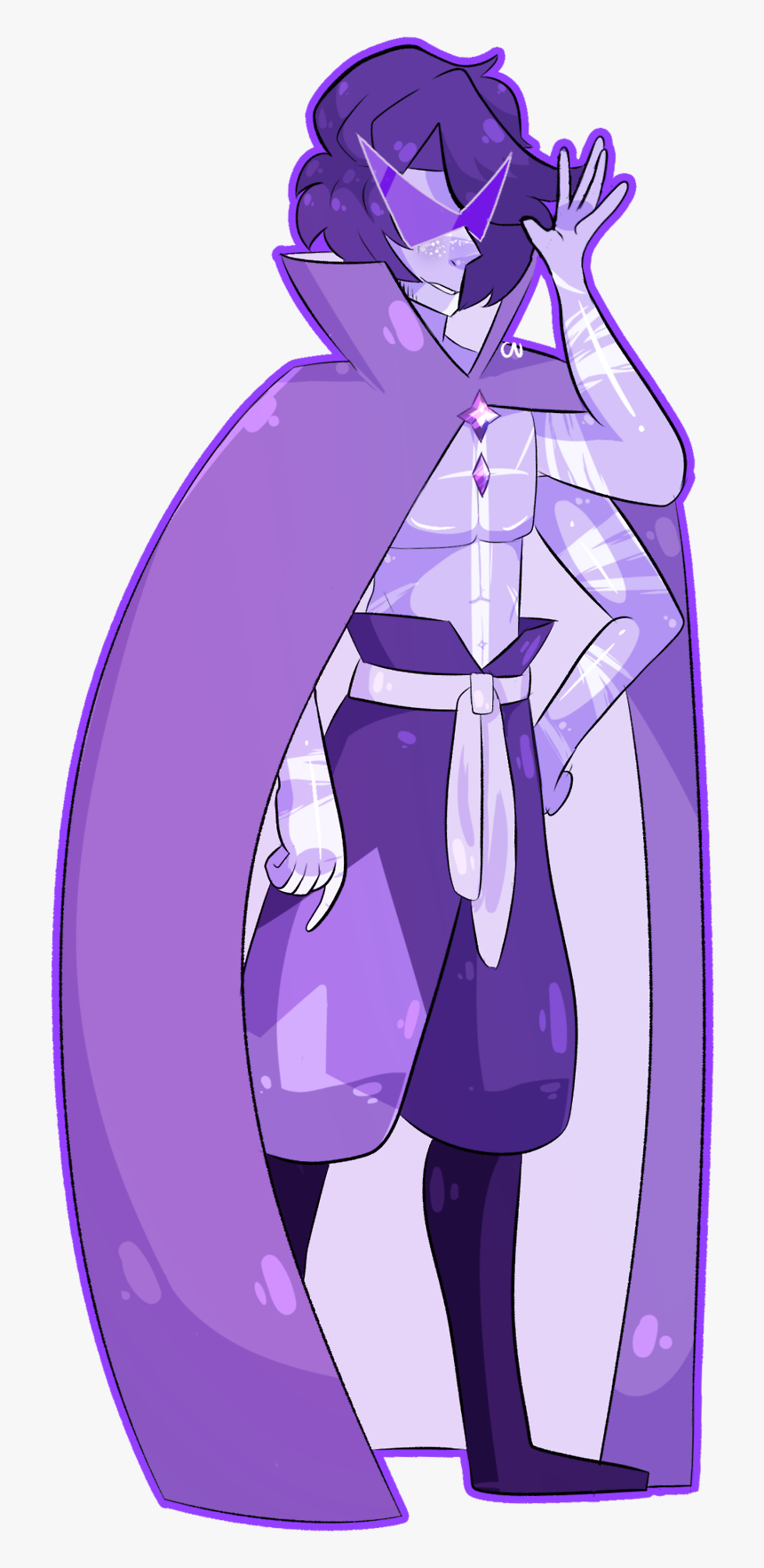 Lilac Quartz The Fusion Of My Purple Star Moonstone - Kamina's Gemsona, HD Png Download, Free Download