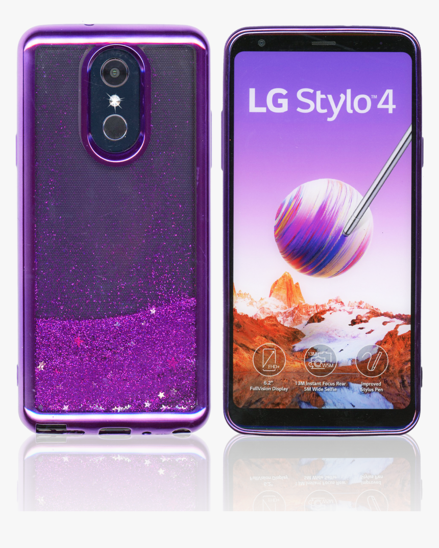 Lg Stylo 4 Mm Electroplated Water Glitter Case With, HD Png Download, Free Download