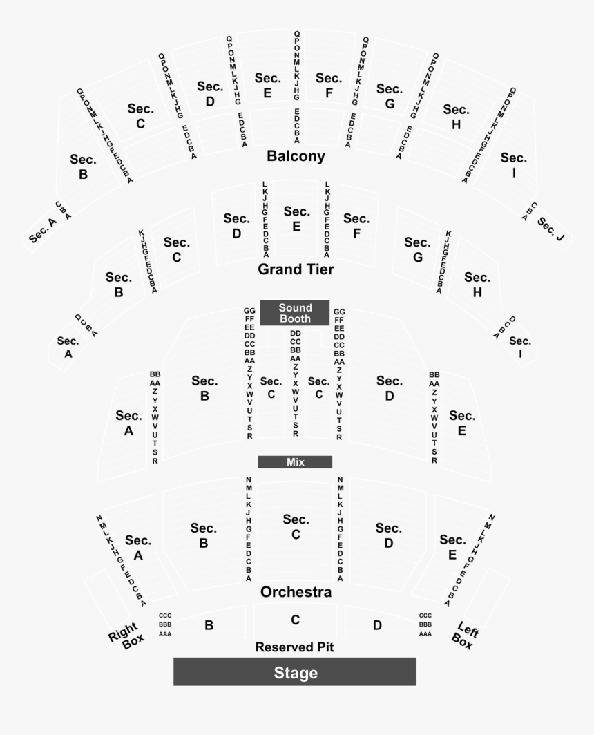 Seat Number Altria Theater Seating Chart, HD Png Download, Free Download
